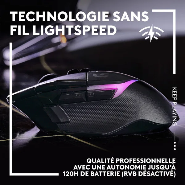 Logitech G G502X Plus Noir | Prix Maroc - Vue 4