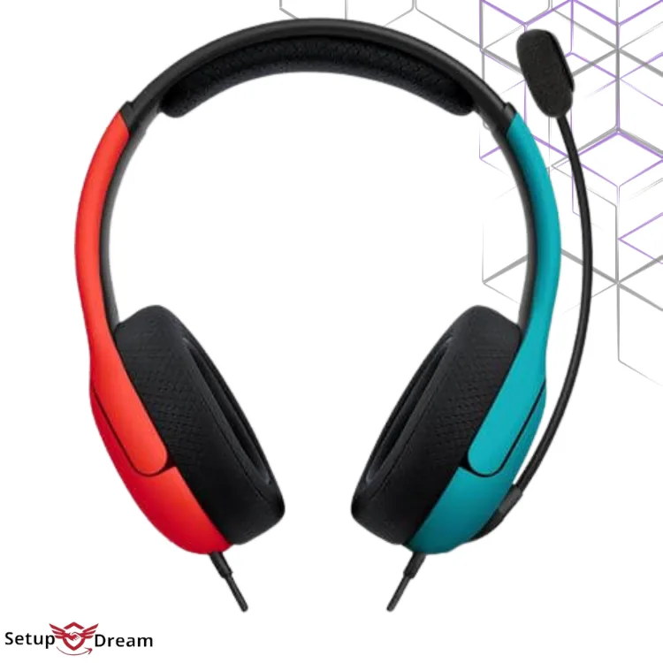 Casque filaire Gaming pour Nintendo Switch Bleu et Rouge - Vue 5