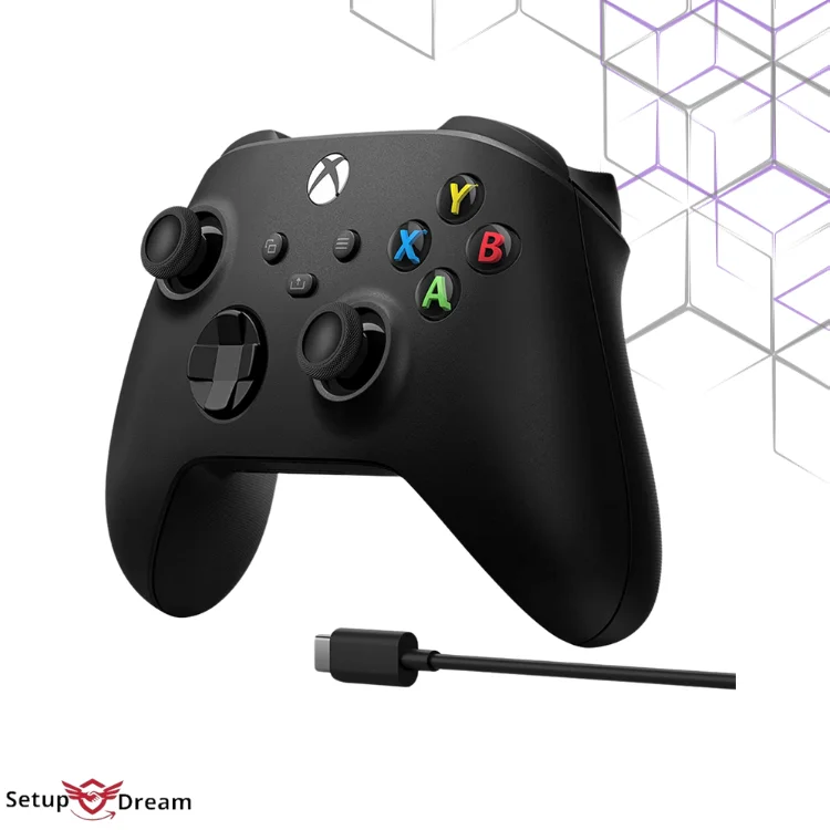 Manette Xbox sans fil Carbon Noir avec Câble USB-C pour PC, Xbox Series X/S/One - Vue 3