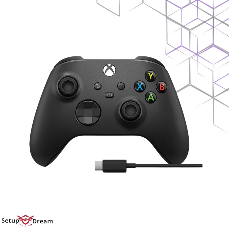Manette Xbox sans fil Carbon Noir avec Câble USB-C pour PC, Xbox Series X/S/One - Vue 2