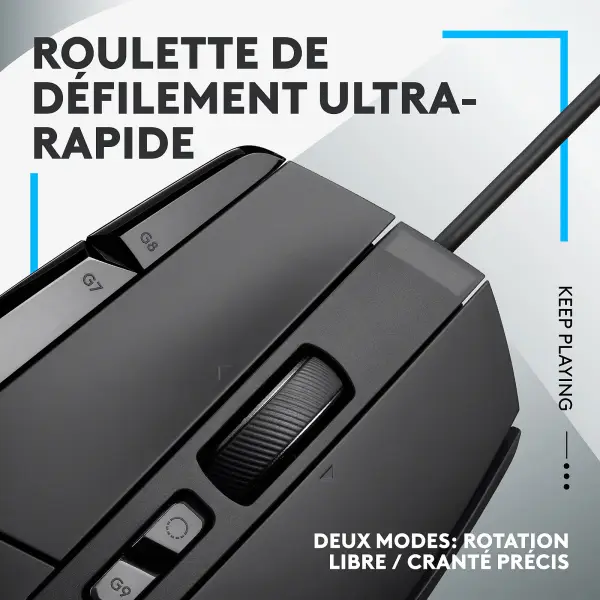 Logitech G G502X Noir | Prix Maroc - Vue 4