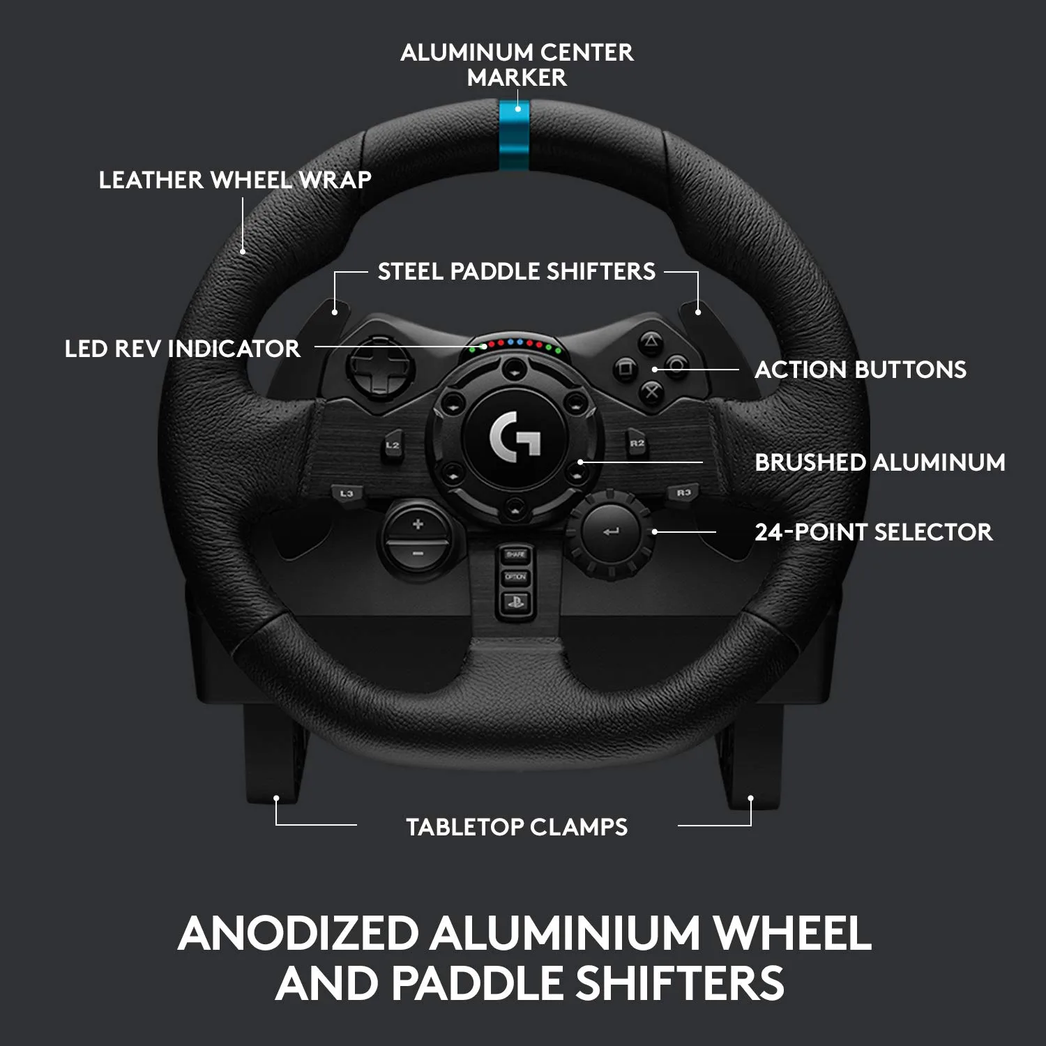BUNDLE Logitech G G923 + Logitech G Driving Force Shifter (GRATUIT) - Vue 3