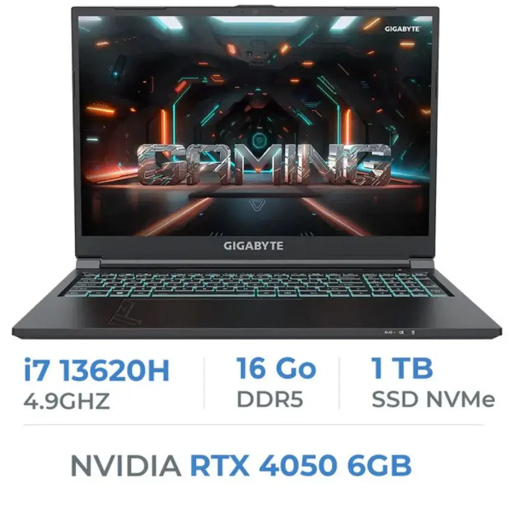 GIGABYTE G6 MF-H2EE894KD i7-13620H/16GB/1TB SSD/RTX 4050/16″ 165Hz/FDOS